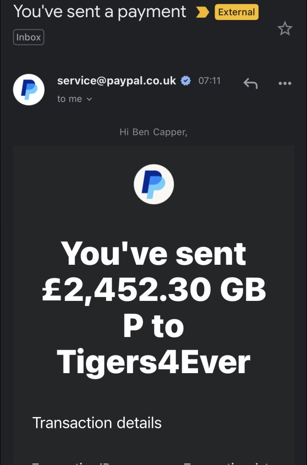 Typical Tigers 🐯 (@typicaltigernft) on Twitter photo This morning we sent £2,452.3 GBP ( $3,298.21 ) to <a href="/Tigers4Ever2010/">Tigers4Ever</a> !
This is part of the 2nd payment promised and comes after selling the projects MAYC and staking 1.07 ETH on <a href="/TheDonDiablo777/">DonDiablo777 🐯🦍</a> BAYC to maximise returns for the charity.
This brings the all time total we have This morning we sent £2,452.3 GBP ( $3,298.21 ) to <a href="/Tigers4Ever2010/">Tigers4Ever</a> !
This is part of the 2nd payment promised and comes after selling the projects MAYC and staking 1.07 ETH on <a href="/TheDonDiablo777/">DonDiablo777 🐯🦍</a> BAYC to maximise returns for the charity.
This brings the all time total we have