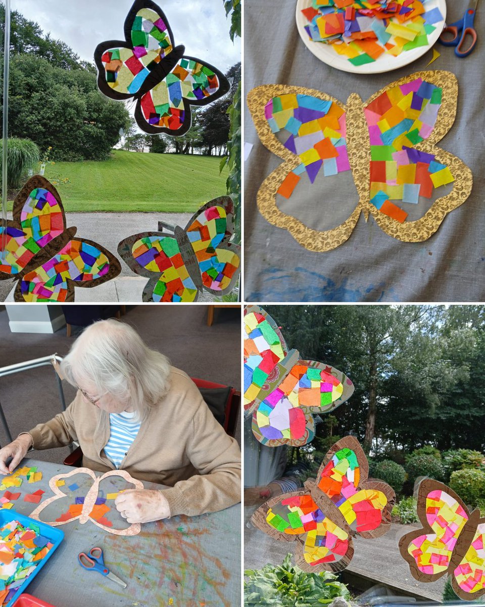 Our talented residents at Abbeyfield Silverdale Society have been busy crafting these beautiful butterfly sun catchers. We think they're absolutely brilliant!☀️🦋

Discover Cove House:abbeyfield.com/residential-ca…

#ResidentActivities #ResidentCrafts