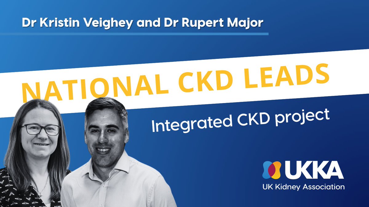 The UK Kidney Association (@ukkidney) on Twitter photo 📣 We’re delighted to announce Dr Kristin Veighey (<a href="/kristintp/">Kristin Veighey</a>) & Dr Rupert Major (<a href="/KRUKPhD/">Rupert Major</a>) as National Clinical Leads for the Integrated #CKD Project, led by the UKKA.
Their expertise will help shape earlier, fairer, more proactive care across the UK.
🔗 ow.ly/iPRK50WBWyN 📣 We’re delighted to announce Dr Kristin Veighey (<a href="/kristintp/">Kristin Veighey</a>) & Dr Rupert Major (<a href="/KRUKPhD/">Rupert Major</a>) as National Clinical Leads for the Integrated #CKD Project, led by the UKKA.
Their expertise will help shape earlier, fairer, more proactive care across the UK.
🔗 ow.ly/iPRK50WBWyN