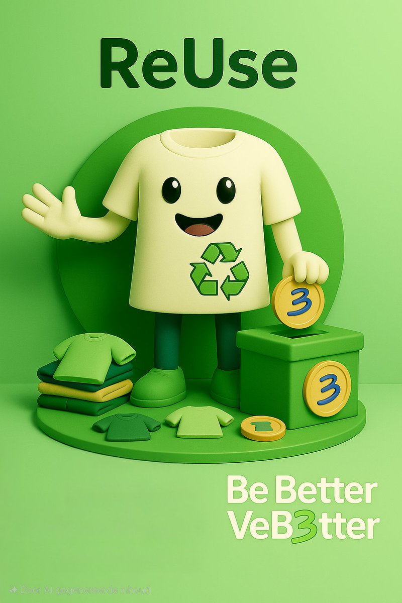 📢 LAST VOTING DAY
Vote for us &amp; keep the secondhand revolution going ♻️
Earn 10–20 $B3TR per submission, 3x a week — turning thrifted fashion into real rewards 💚

🌍 Together, we’re tokenizing impact of the second hand clothing market.
Vote now for ReUse👕
