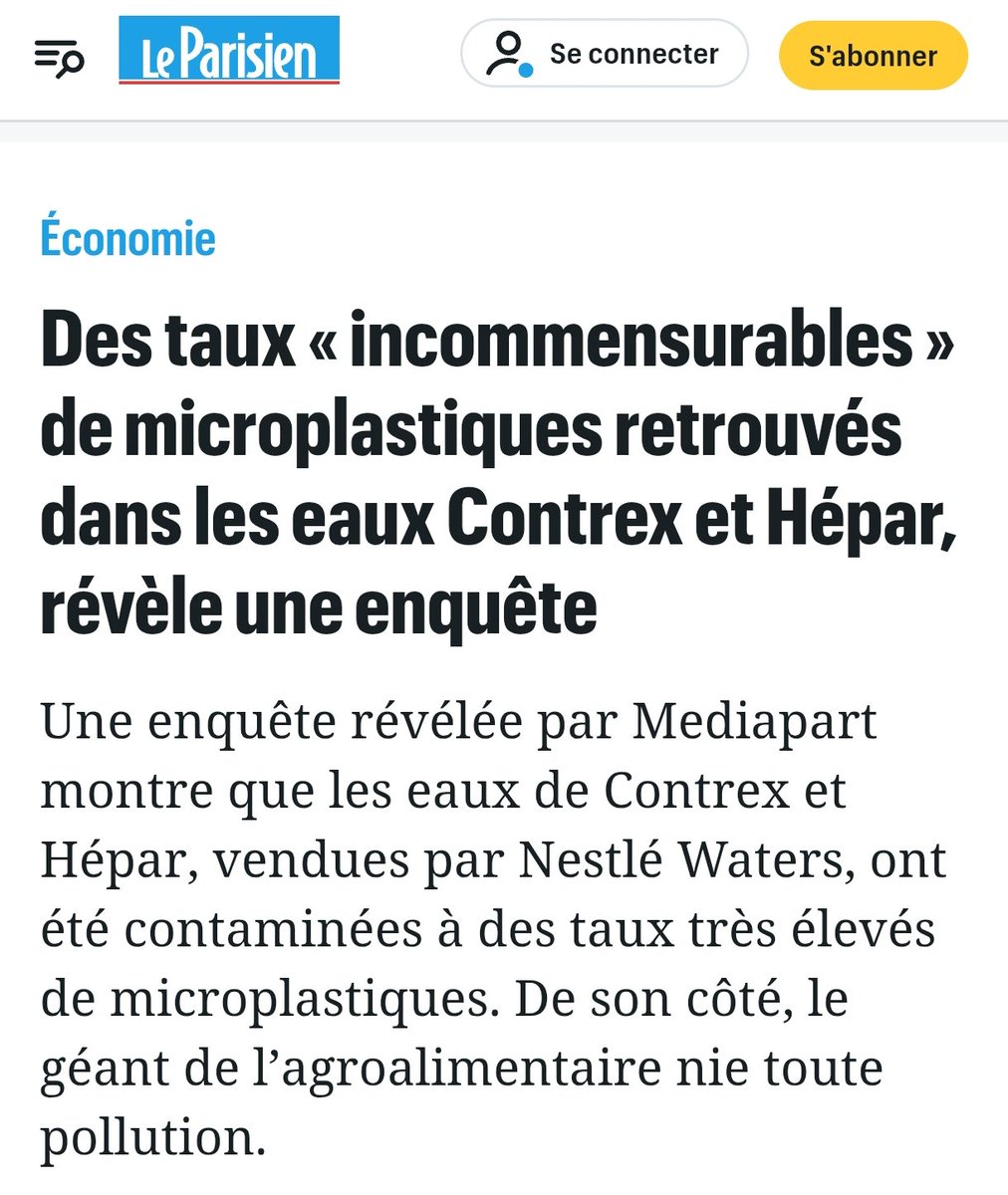 Clément Sénéchal (@clemsenechal) on Twitter photo Privatiser l'eau et nous gaver de microplastiques à notre insu : c'est beau le capitalisme. Privatiser l'eau et nous gaver de microplastiques à notre insu : c'est beau le capitalisme.