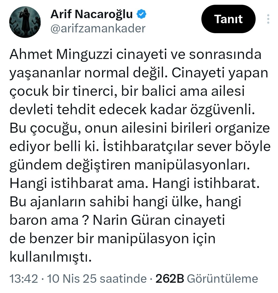 Ahmet Minguzzi cinayetinin avukatlığını yapan Rezan Epözdemir ajanlık ve rüşvet suçlamasıyla bu sabah gözaltına alınmış. Çok bağıran adam ayarlıdır, bir şeyi saklıyordur. Zaten kendisinin mahkeme çıkışında böyle bağırmalarını gördüğüm için Minguzzi davasının tüm taraflarını
