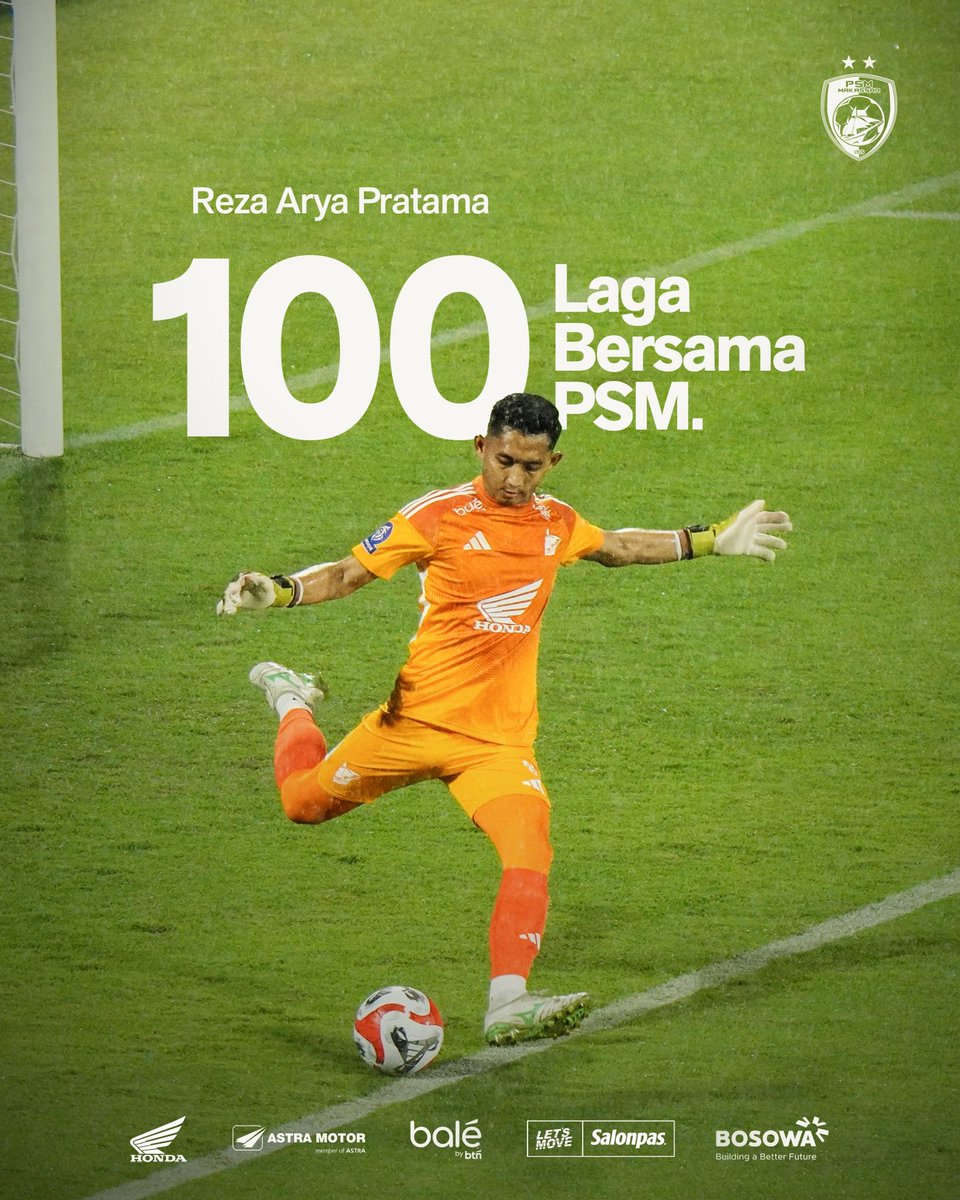 💯 𝗖𝗮𝗽𝘀

Reza Arya Pratama mencapai penampilan ke-100 bersama Pasukan Ramang pada laga #PSMvPersijap kemarin (8/8) ✨

#EwakoPSM #PSMMakassar
