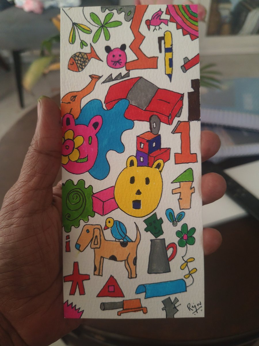 Doodles with brush pen colors.
Makes for a colorful book-mark 😊

#doodle #art #brushpen #colours #colors <a href="/GoogleDoodles/">Google Doodles</a> <a href="/doodles/">doodles</a> #doodles