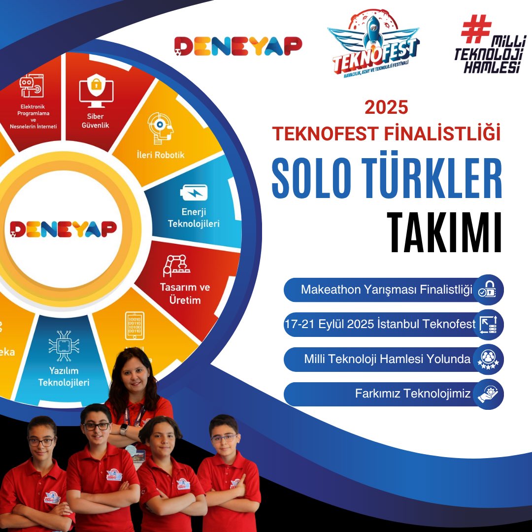 Yine yeniden Teknofest Finalisti olarak ilimizi temsil edeceğiz #MilliTeknolojiHamlesi yolunda gururla çalışmaya devam ediyoruz🇹🇷
<a href="/mfatihkacir/">Mehmet Fatih KACIR</a>
<a href="/OA_BAK/">Dr. Osman Aşkın Bak</a>
<a href="/Yusuf__Tekin/">Yusuf Tekin</a>
<a href="/dbakirvalilik/">T.C. Diyarbakır Valiliği</a>
<a href="/vali_zorluoglu/">Murat Zorluoğlu</a>
<a href="/BaglarKaymakam/">Bağlar Kaymakamlığı</a>
<a href="/miamulkiye/">Necdet Özdemir</a>
<a href="/Selcuk/">Selçuk Bayraktar</a>
<a href="/T3Vakfi/">TR Teknoloji Takımı</a>
<a href="/MSaymaz/">Muhammet SAYMAZ</a>
<a href="/GSB_Diyarbakir/">Diyarbakır Gençlik ve Spor İl Müdürlüğü</a>
<a href="/CinemreBusraa/">Büşra Cinemre</a>
