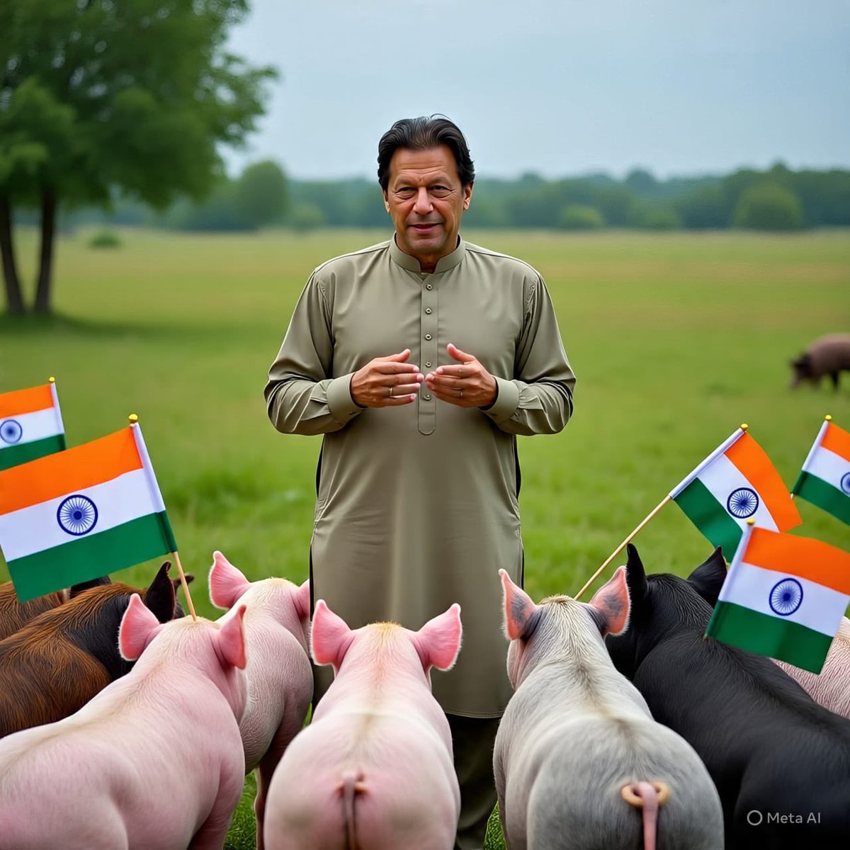 عمران نیازی کی اپنے خاص اور پالتو یہوتھیوں کے ساتھ یادگار تصویر