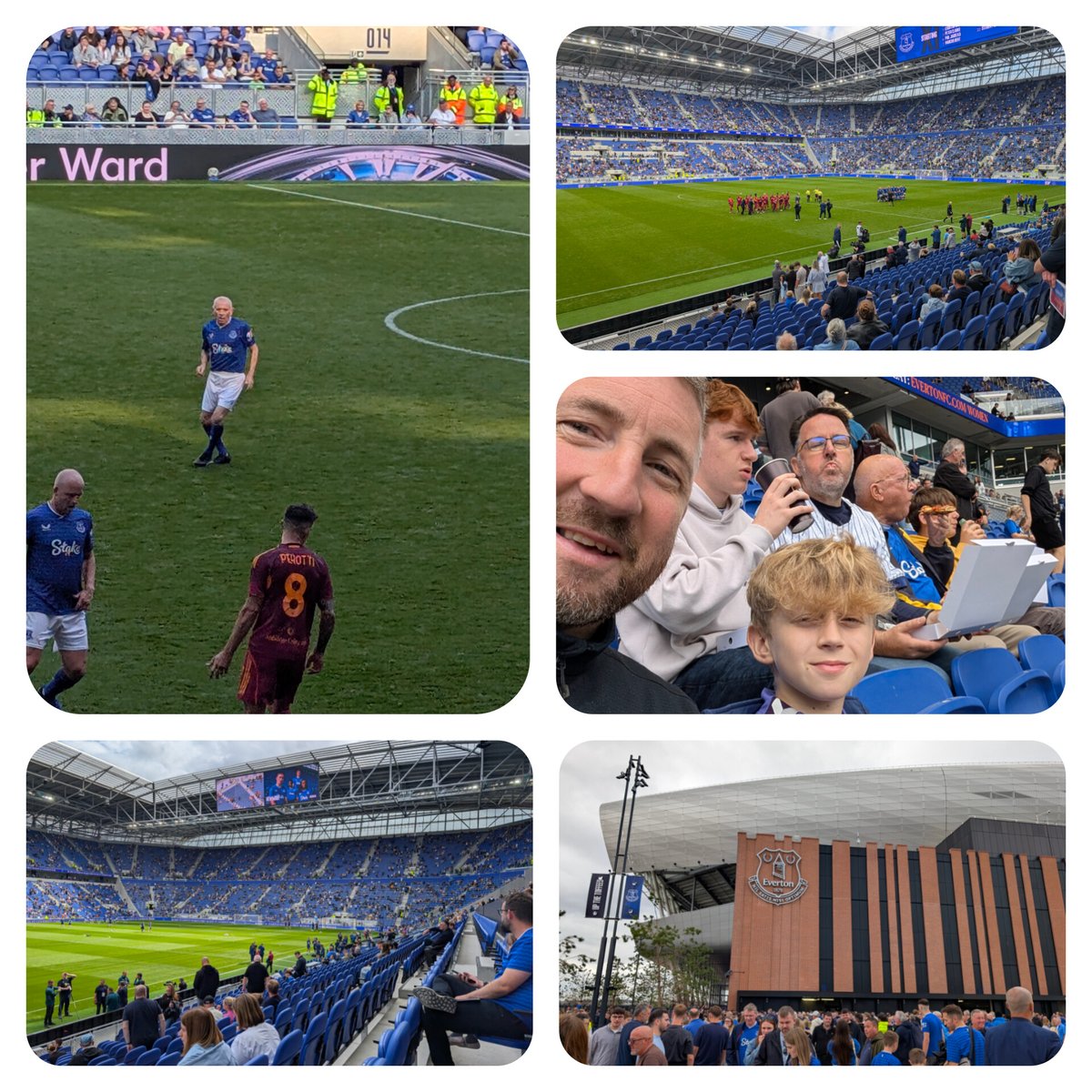 A historic day being part of the first capacity crowd at our new home. 
Briefly getting to see Peter Reid put on the blue jersey.
Nice grub.
Some teething problems but that's a test Event.
💪🏼💙⚽
<a href="/Everton/">Everton</a>
