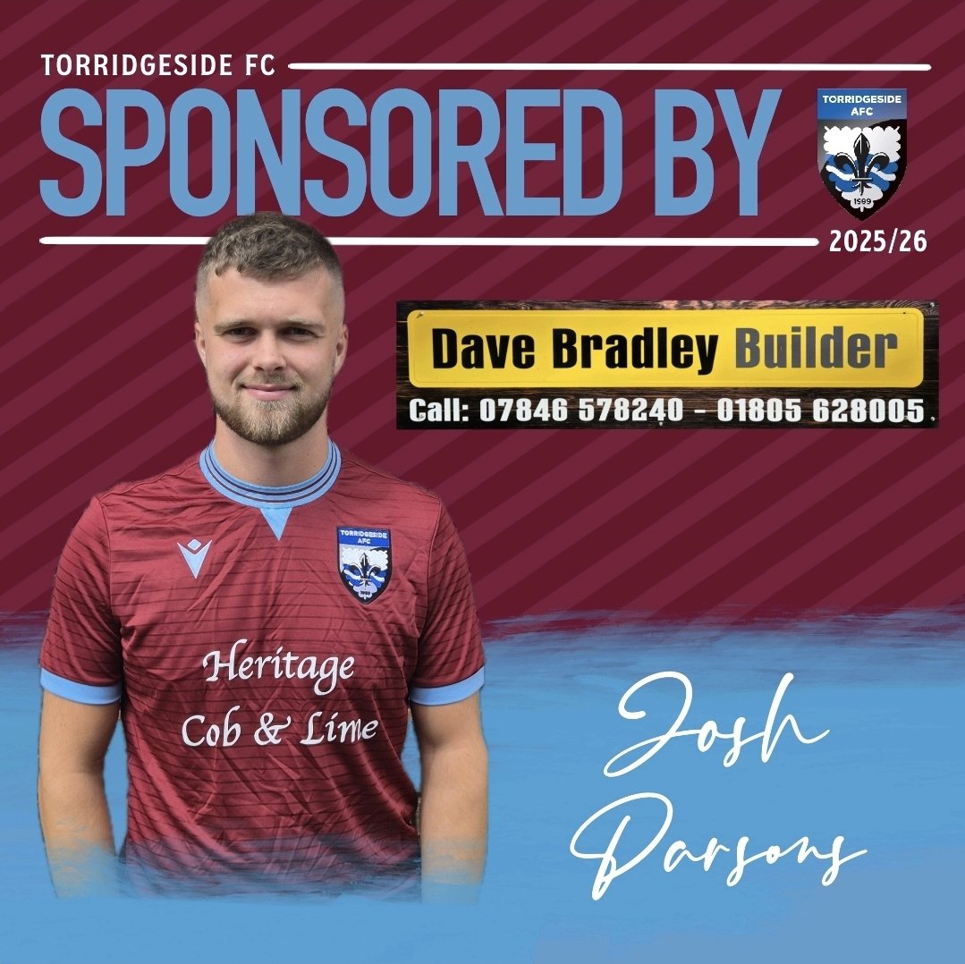 Torridgeside FC (@tside12) on Twitter photo PLAYER SPONSOR...
Long term supporter and volunteer at the club Dave Bradley Builders is sponsoring <a href="/joshpars10/">Josh Parsons</a> for the 25/26 season!
Thanks for the support, Dave! PLAYER SPONSOR...
Long term supporter and volunteer at the club Dave Bradley Builders is sponsoring <a href="/joshpars10/">Josh Parsons</a> for the 25/26 season!
Thanks for the support, Dave!