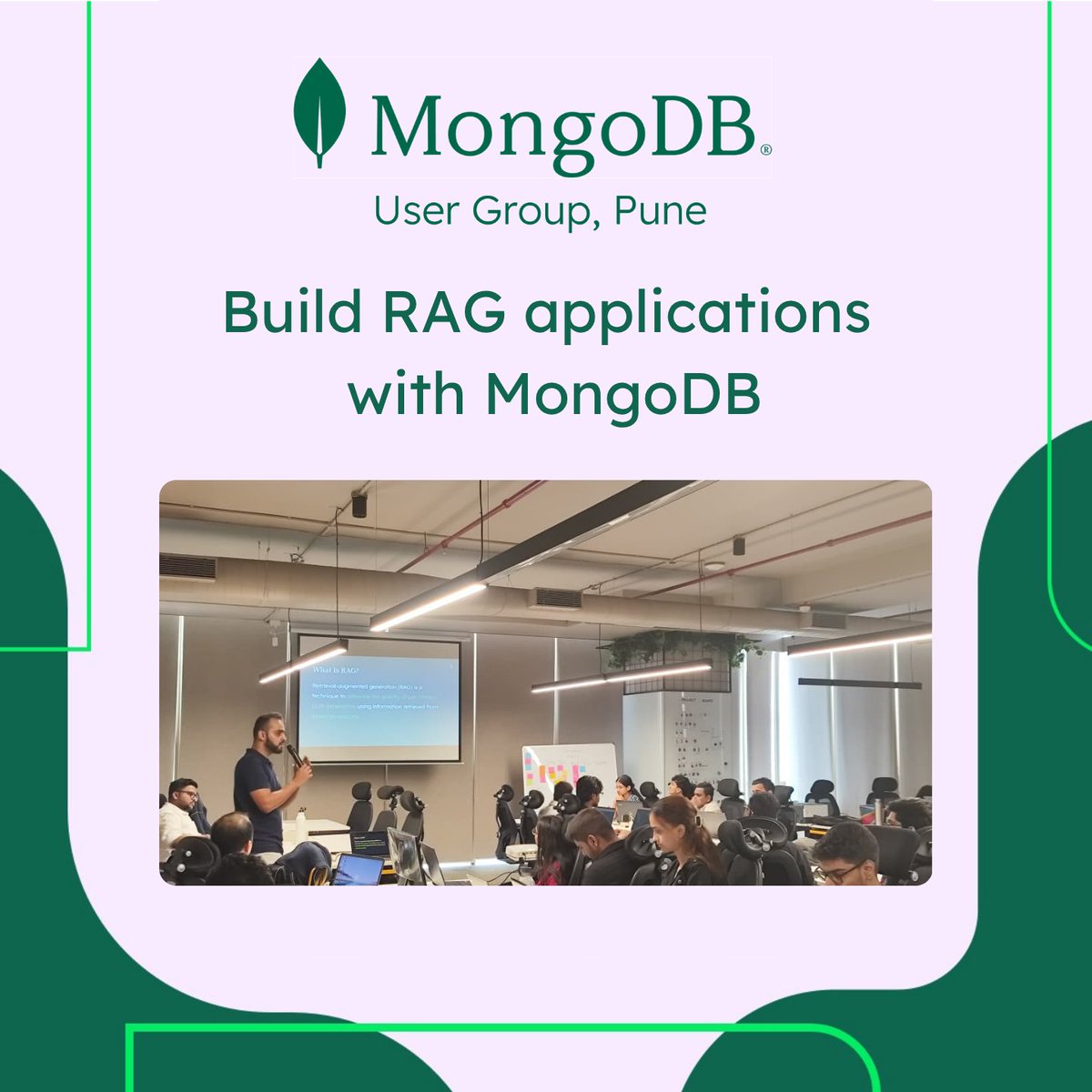 MUG Pune (@punemug) on Twitter photo 🤖 Building RAG Applications with MongoDB!
At the August 2025 MongoDB User Group Pune Meetup, <a href="/faizan8684/">Faizan Akhtar</a> , MongoDB User Group Pune Leader — delivered an insightful session on Build RAG Applications with MongoDB.
#mongodb #databases #mugpune #mongodbcommunity 🤖 Building RAG Applications with MongoDB!
At the August 2025 MongoDB User Group Pune Meetup, <a href="/faizan8684/">Faizan Akhtar</a> , MongoDB User Group Pune Leader — delivered an insightful session on Build RAG Applications with MongoDB.
#mongodb #databases #mugpune #mongodbcommunity