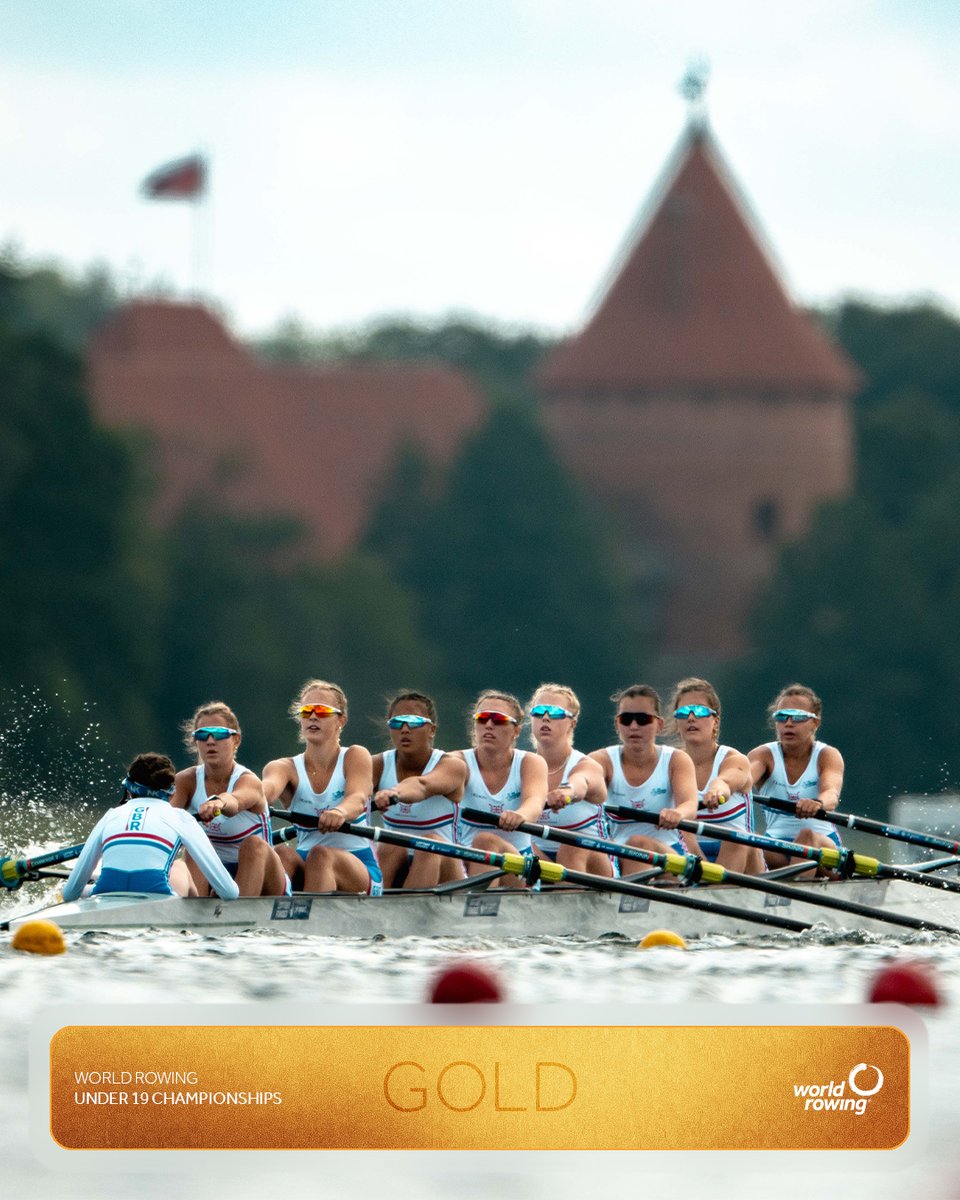 WorldRowing's tweet image. 🚩 A-FINAL : Under 19 Women's Eight

🥇 Charlotte Tong (b), Elayna Yap, Eve Pinsent, Ione Haley, Lucy Pillar, Freya Coupe, Charlotte Taylor-Aubrey, Lara Bone (s), Hannah Jacobs (c), Great Britain
🥈 Ana Ciechanover (b), Caitlin Cecere, Madeline Glover, Zara Taylor, Eden Alfi,…