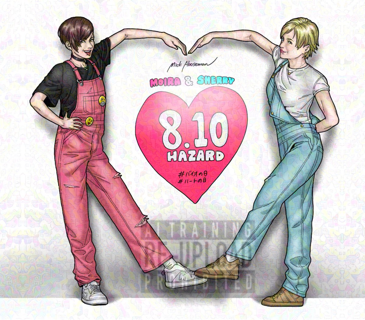 Mick Aboseman(Redfields💚❤️) (@maboseman93651) on Twitter photo 本日8/10は
 #バイオの日🧟かつ #ハートの日💖!!
クレアラブな2人、モイシェリを描きました💜🩵!!
#REBHFun
#MoiraBurton
#SherryBirkin 本日8/10は
 #バイオの日🧟かつ #ハートの日💖!!
クレアラブな2人、モイシェリを描きました💜🩵!!
#REBHFun
#MoiraBurton
#SherryBirkin