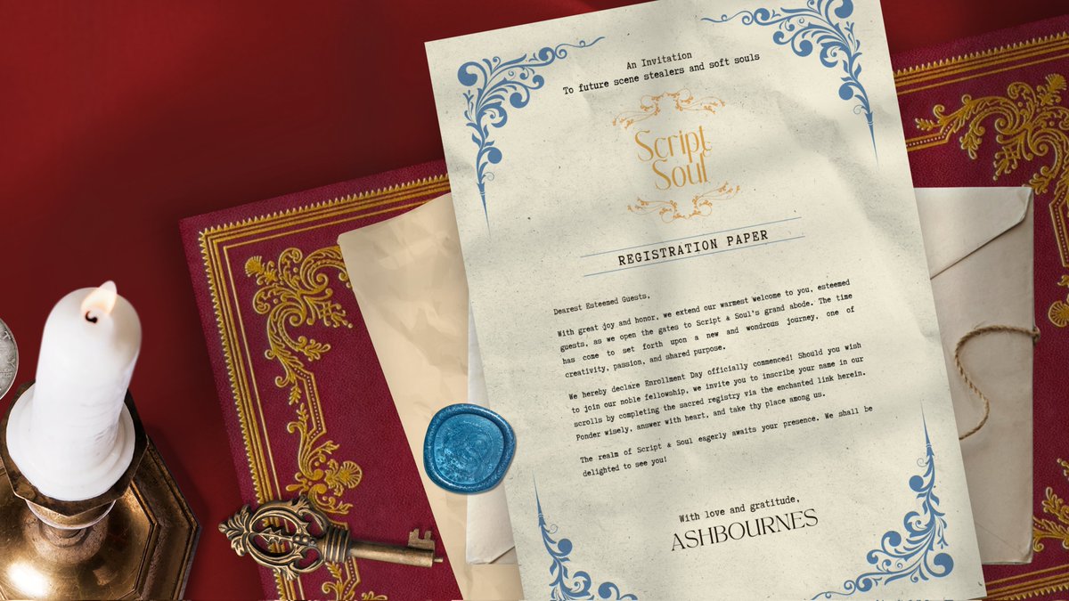 📜 𝐓𝐡𝐞 𝐠𝐚𝐭𝐞𝐬 𝐭𝐨 𝐒𝐜𝐫𝐢𝐩𝐭 &amp; 𝐒𝐨𝐮𝐥 𝐚𝐫𝐞 𝐧𝐨𝐰 𝐨𝐩𝐞𝐧  

Future scene stealers and soft souls, this is your call! Step into a realm of creativity, passion, and the love of the craft.