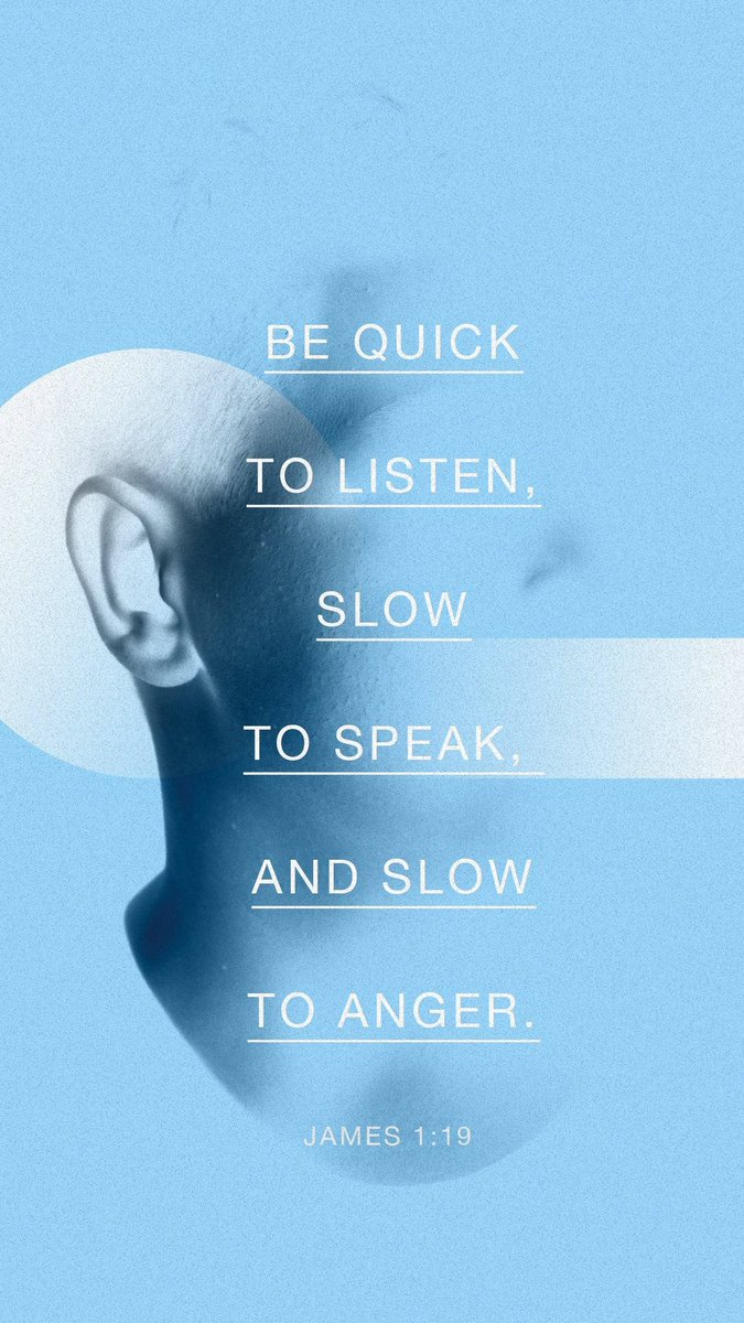 Lordwhitestarry's tweet photo. James 1:19 KJV
[19] Wherefore, my beloved brethren, let every man be swift to hear, slow to speak, slow to wrath: 

https://t.co/SrXse899Jx https://t.co/yX2xecR3XX