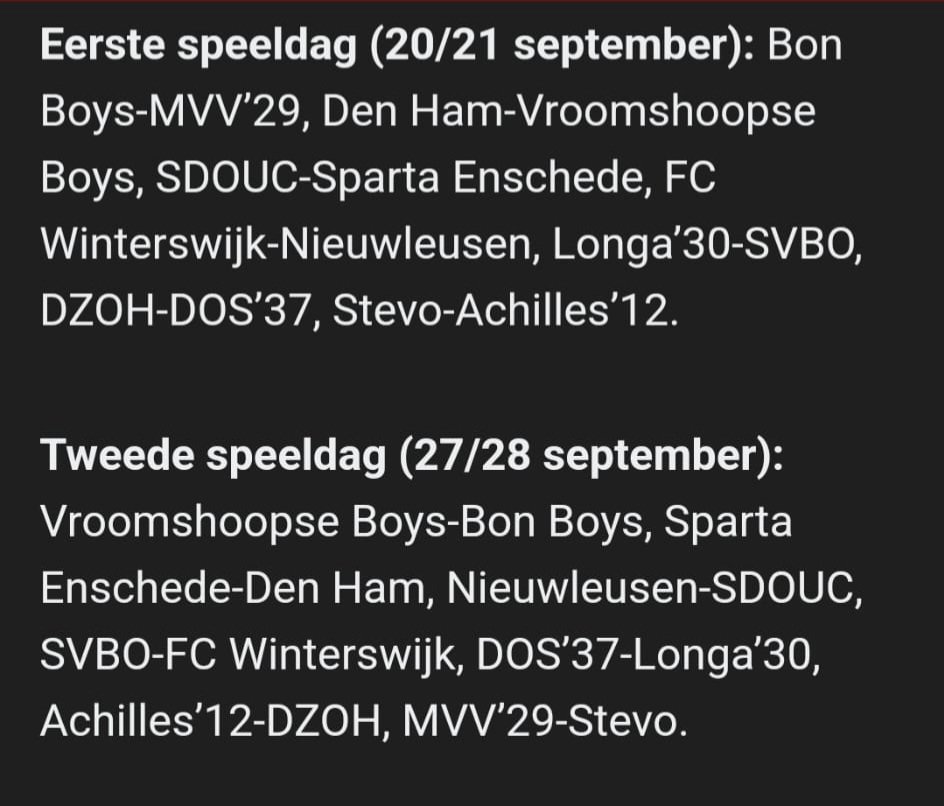 STEVO trapt het nieuwe competitie-seizoen af in het weekend van 20 en 21 september met een heerlijke thuiswedstrijd tegen Achilles ’12 uit Hengelo. Een prachtige openingsaffiche! Toch gaat de spanning onder de supporters ongetwijfeld nog een tandje hoger voor de tweede
