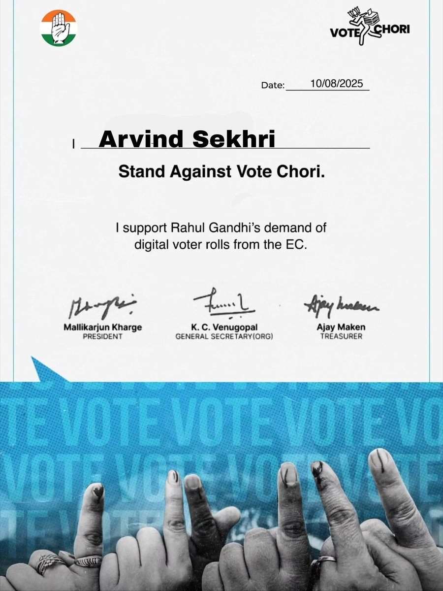 arvind_sekhri's tweet photo. @RahulGandhi @RajaWarring1 @Partap_Sbajwa @priyankagandhi @PChidambaram_IN https://t.co/mSeuqXGmDP