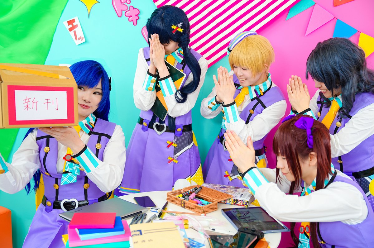 THE IDOLM@STER  MILLION LIVE! 
📖紙・心・ペン・心( コミカライズ・ノベライズ)🖋️
photo:ドゥガチさん<a href="/dogachi/">ドゥガチ@11/16 isf 【B-02】 Sigh.</a>
衣装：<a href="/kayano_crown/">kayano</a>

のり子(シンカ):<a href="/kaiw8/">かい</a>
千早(緑生):<a href="/kaya_cos0/">かや</a>
麗花(Licht):<a href="/yr_pii/">よる 🦆🦆</a>
亜利沙(りこ) :<a href="/to_13_mi/">ろくた なのか🌻</a>
紗代子(ちな):もくず

#0311ししぺんあわせ