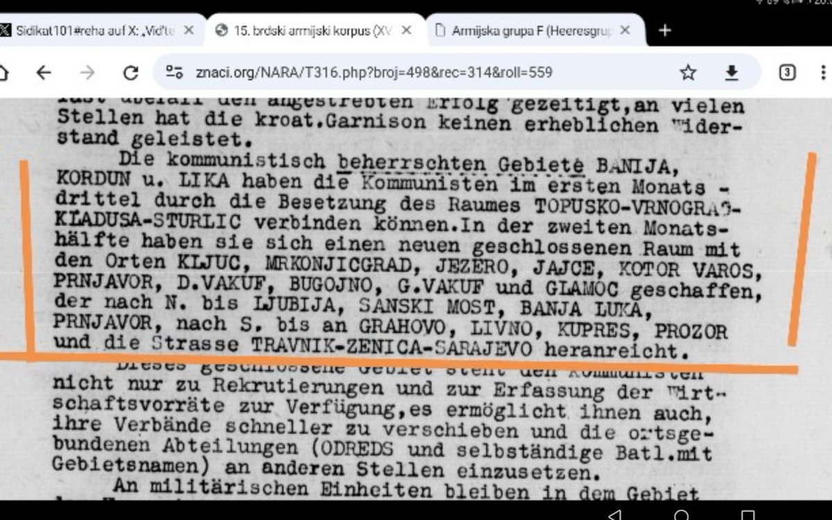 sidikat101's tweet image. Ubrzo nakon njemačkih ofenziva Neretve i Sutjeske, partizani ponovno uspijevaju stvoriti veliku slobodnu teritoriju, koja je 8/43g , obuhvatala sljedeći prostor (vidi mjesta)

Nešto ranije su partizani oslobodili Zvornik i Bijeljinu, a ustaše u oba slučaja pobjegli u Srbiju. 😁