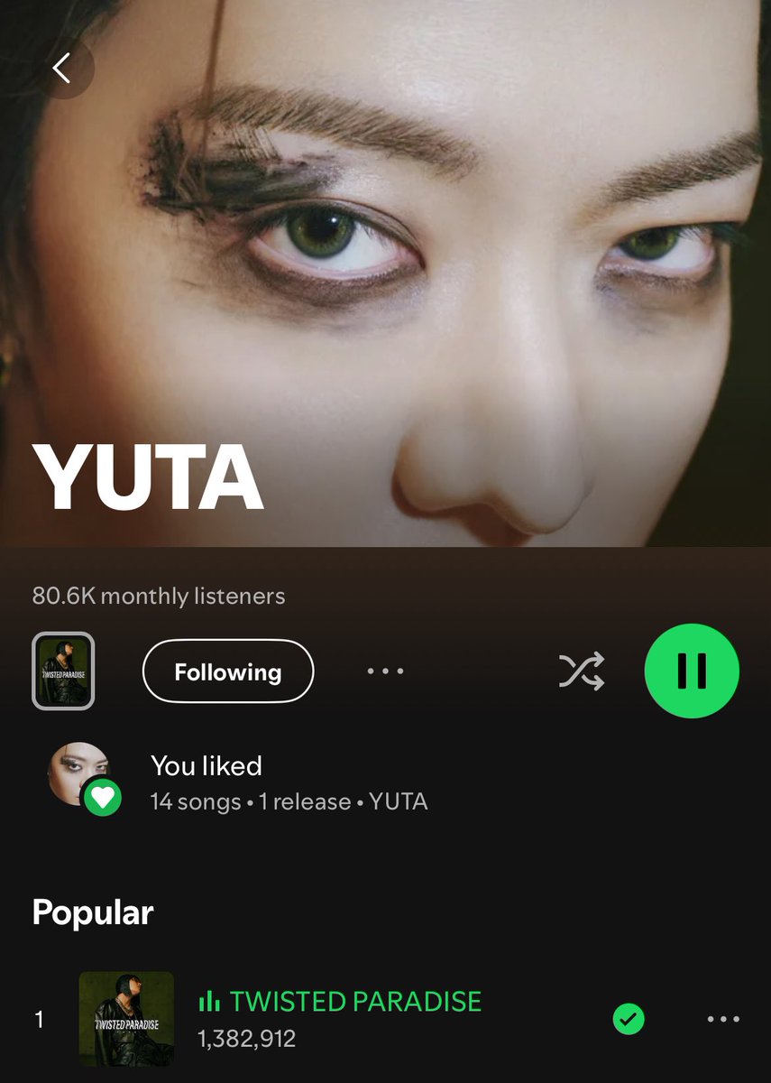 YUTA STATION TH (@yutastationth) on Twitter photo #YUTA_TWISTEDPARADISE Streaming Counts
04/08 : 1,349,860 (+8,229)
05/08 : 1,357,604 (+7,744)
06/08 : 1,366,611 (+9,007)
07/08 : 1,374,863 (+8,252)
08/08 : 1,382,912 (+8,049)
Gap 117,088 🔜 1.5M❤️🔥
open.spotify.com/track/4BcM2JMr…
ยืมไอดีสตรีม <a href="/yutas_airpods/">yuta’s airpods 🎧</a>🎧
#ยูตะมิสตรีม #YUTAMISTREAM #YUTA_TWISTEDPARADISE Streaming Counts
04/08 : 1,349,860 (+8,229)
05/08 : 1,357,604 (+7,744)
06/08 : 1,366,611 (+9,007)
07/08 : 1,374,863 (+8,252)
08/08 : 1,382,912 (+8,049)
Gap 117,088 🔜 1.5M❤️🔥
open.spotify.com/track/4BcM2JMr…
ยืมไอดีสตรีม <a href="/yutas_airpods/">yuta’s airpods 🎧</a>🎧
#ยูตะมิสตรีม #YUTAMISTREAM