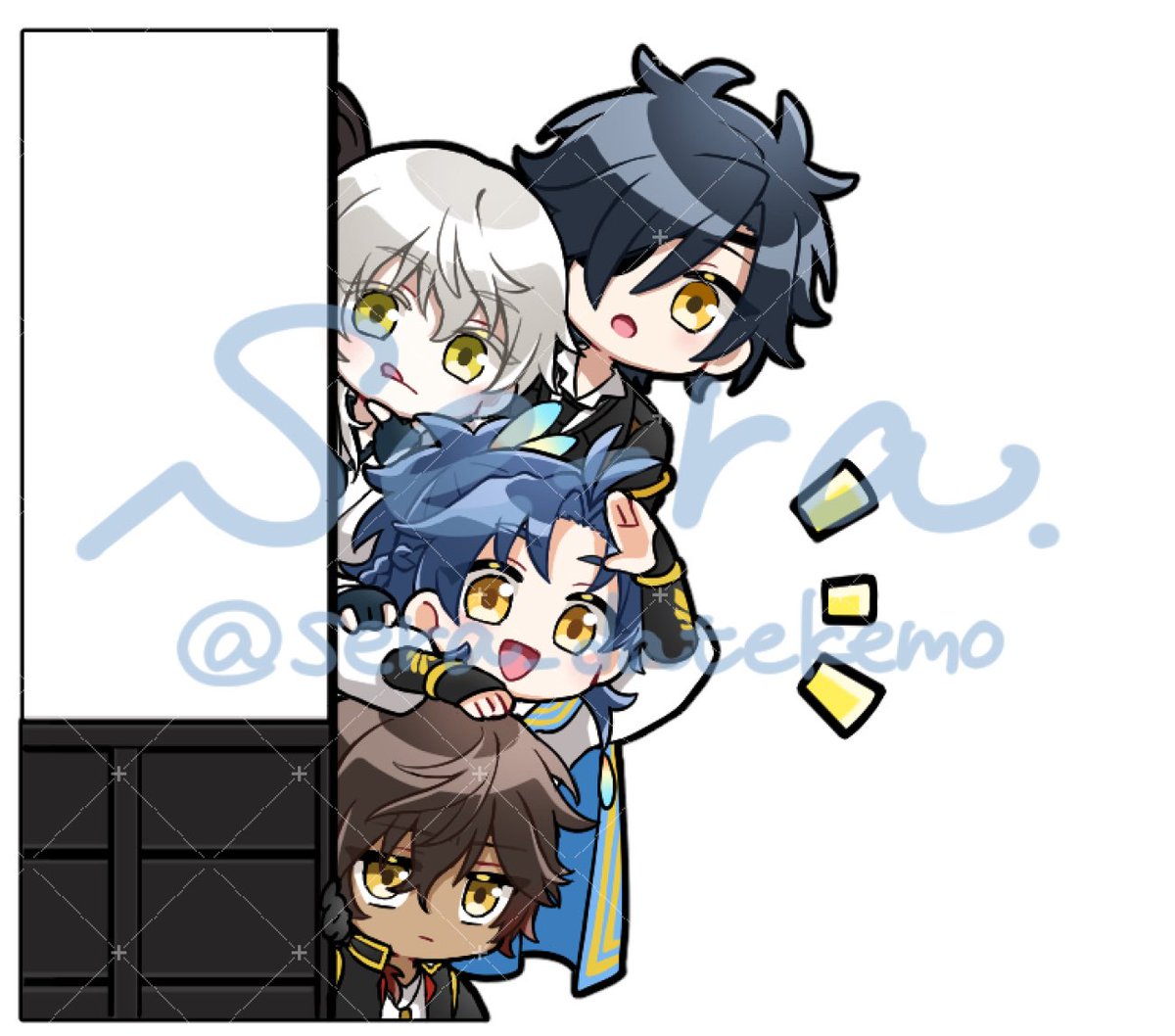 燭台切光忠(刀剣乱舞) ,鶴丸国永(刀剣乱舞) 「ちまちま伊達組のLINE