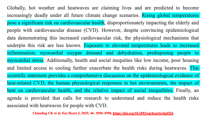 Raviele Antonio (@drraviele) on Twitter photo 📌 Impact of extreme #heat 🥵 on CVD mortality
👉 #IschemicHD ❤️🔥 +7%
👉 #Stroke🧠+10%
👉 #HeartFailure❤️🔥+12%
#CardioTwitter #MedTwitter <a href="/drjohnm/">John Mandrola, MD</a> <a href="/DrMarthaGulati/">Dr. Martha Gulati ♥️🫀❤️🩹🇨🇦</a> <a href="/AnastasiaSMihai/">Dr Anastasia Mihailidou FAHA FCSANZ FESC</a> <a href="/ShelleyZieroth/">Shelley Zieroth</a> <a href="/cpgale3/">Prof Chris P Gale</a> <a href="/iamritu/">Ritu Thamman MD</a> <a href="/Hragy/">Hany Ragy</a> <a href="/mmamas1973/">Mamas A. Mamas</a> <a href="/SeguraCardio/">Diego Segura-Rodríguez</a> <a href="/ErinMichos/">Erin D. Michos, M.D.</a> <a href="/famartinez2001/">Francisca Martínez</a> <a href="/ehj_ed/">EHJ Editor-in-Chief</a> 📌 Impact of extreme #heat 🥵 on CVD mortality
👉 #IschemicHD ❤️🔥 +7%
👉 #Stroke🧠+10%
👉 #HeartFailure❤️🔥+12%
#CardioTwitter #MedTwitter <a href="/drjohnm/">John Mandrola, MD</a> <a href="/DrMarthaGulati/">Dr. Martha Gulati ♥️🫀❤️🩹🇨🇦</a> <a href="/AnastasiaSMihai/">Dr Anastasia Mihailidou FAHA FCSANZ FESC</a> <a href="/ShelleyZieroth/">Shelley Zieroth</a> <a href="/cpgale3/">Prof Chris P Gale</a> <a href="/iamritu/">Ritu Thamman MD</a> <a href="/Hragy/">Hany Ragy</a> <a href="/mmamas1973/">Mamas A. Mamas</a> <a href="/SeguraCardio/">Diego Segura-Rodríguez</a> <a href="/ErinMichos/">Erin D. Michos, M.D.</a> <a href="/famartinez2001/">Francisca Martínez</a> <a href="/ehj_ed/">EHJ Editor-in-Chief</a>
