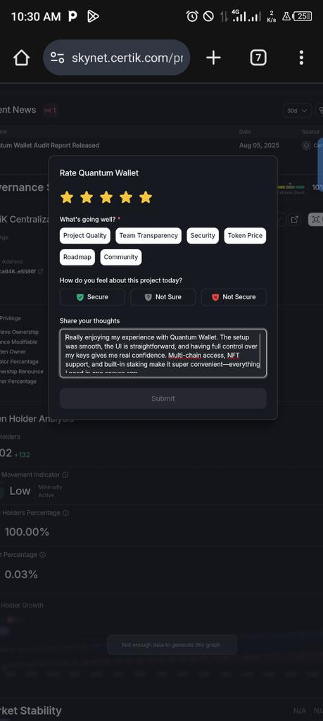 <a href="/Quantum_ATS/">Quantum_Network</a> Really enjoying my experience with Quantum Wallet. The setup was smooth, the UI is straightforward, and having full control over my keys gives me real confidence. Multi-chain access, NFT support, and built-in staking make it super convenient—everything I need in one secure app
