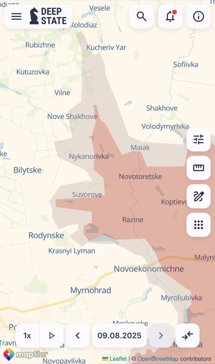 Julian Röpcke🇺🇦 (@julianroepcke) on Twitter photo Massive Russian breach north of Myrnohrad, according to <a href="/Deepstate_UA/">DeepState UA</a>.
13 km km in two days on foot, because Ukraine is not manning its defense lines sufficiently anymore … Massive Russian breach north of Myrnohrad, according to <a href="/Deepstate_UA/">DeepState UA</a>.
13 km km in two days on foot, because Ukraine is not manning its defense lines sufficiently anymore …