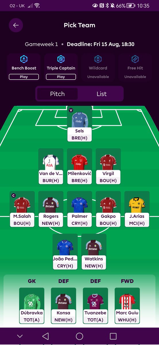 FPLBen4's tweet photo. Ah #FPL how I've missed you...probably should start looking at this properly now.

Enjoying the changes and the pricing challenges this year just donno where to go with the cheap ones! https://t.co/2v30mUqVRa