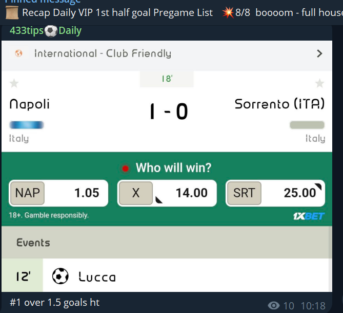 football433tips's tweet photo. BOOM 2-0 another fhg winner π #fhglist #433tips
π For more, join my telegram link on my profile.. https://t.co/ogO9HiDla3