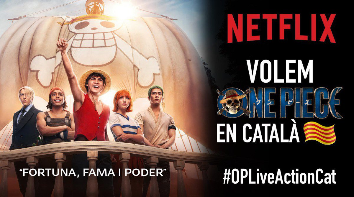 Volem que arribi el live action amb <a href="/DoblatgeCatala/">Doblatge en català</a> #OPLiveActionCat