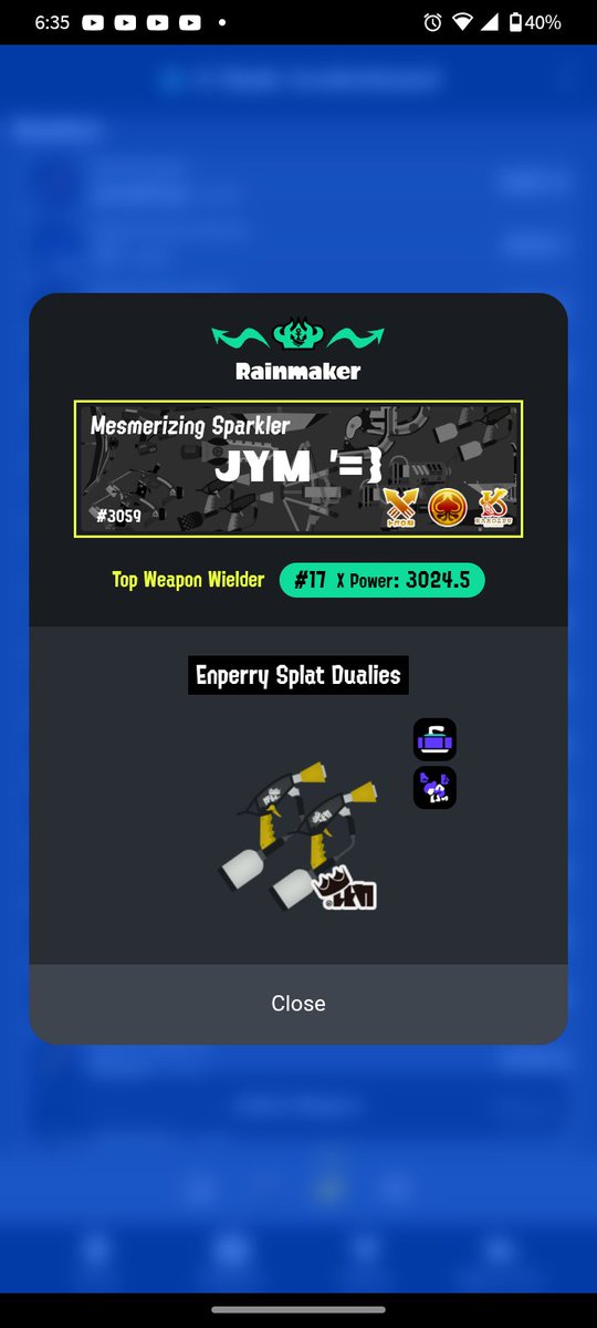 IDJSmile's tweet photo. This season current top enperry players

I'm a enperry dualies main and planning on being top player myself

so I got some estimated goals to beat

Let me know if y'all know any top/pro players I should look out for.

#enperry #splstoon3 #xbattles #top4 #dualies https://t.co/mYSstoQNUY