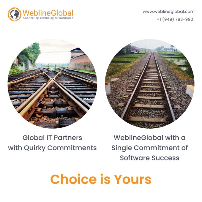 weblineglobal's tweet image. Confused by IT partners who can&apos;t stay on track?
Choose a partner that’s focused solely on software success.

Multiple commitments vs. one clear goal — the choice is yours.👉weblineglobal.com

#ITConsulting #SoftwareSuccess #TechPartner #DigitalTransformation #WeblineGlobal