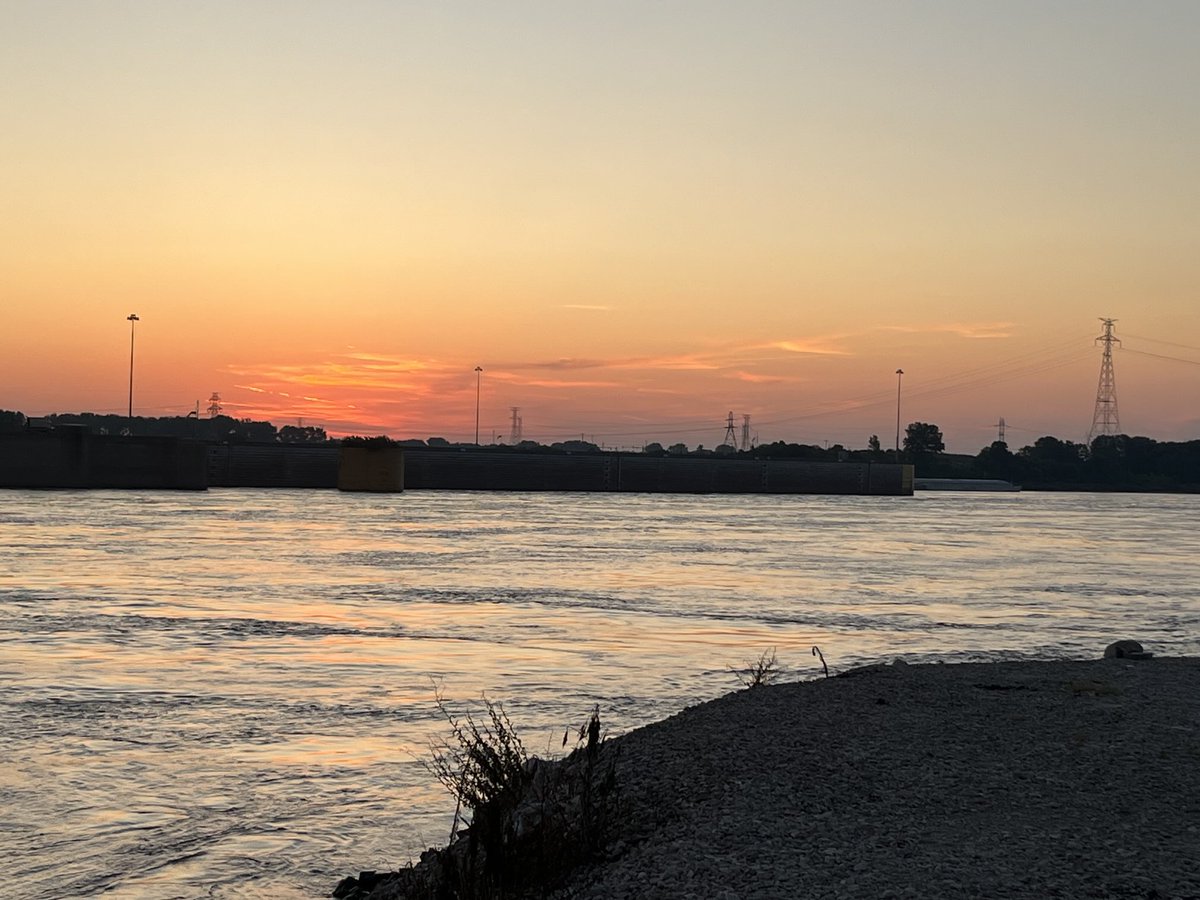 Good morning from West Alton along the Mississippi River. Beautiful sunrise to start your Friday. Another hot August day expected in our area. Take the sunscreen with you if you’re heading out and stay hydrated. Happy Friday everyone!