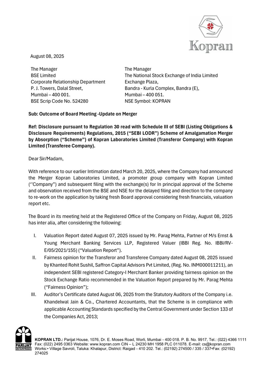 Kopran Ltd Merger Update: Key Insights & Next Steps 📊 | MCap 759.05 Cr ...