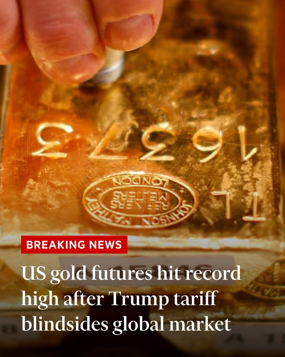 Breaking news: US gold futures hit a record high on Friday after Donald Trump’s administration blindsided the global bullion market with a plan to impose tariffs on imports of one-kilo and 100-ounce bars. on.ft.com/4lfncH1
