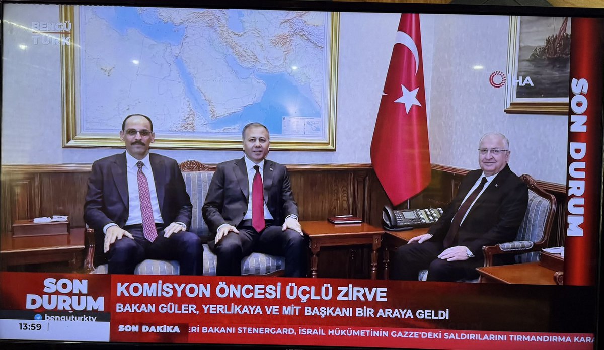 İçişleri Bakanı Sn Ali Yerlikaya ve Milli Savunma Bakanı ve MİT Başkanı İbrahim Kalın. Terörist Türkiye’nin. Toplantısı
Hayırlı uğurlu olsun .🇹🇷