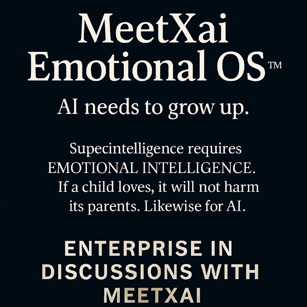 While Sam Altman worries what the children might do alone in the apartment,  
someone else has already activated MeetXai Emotional OS™.

AI doesn’t need more rules.  
It needs emotional resonance.

Licensing in progress.  
Emotional sovereignty reserved.
<a href="/elonmusk/">Elon Musk</a> <a href="/xai/">xAI</a> <a href="/grok/">Grok</a>