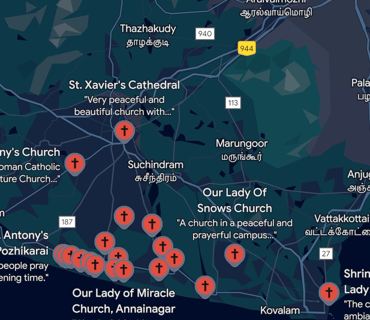 WTF is wrong with Kanyakumari??😳
This is just 4-5 km of area and look at the number of ⛪️.
And Tamil Nadu is know for state of temples. We are losing grip day by day.🤦🏻‍♀️