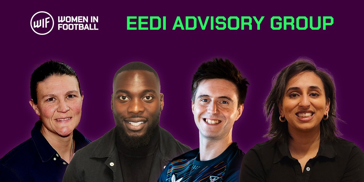 Earlier this week we announced the formation of a new advisory group on equity, equality, diversity, and inclusion.

We're delighted to introduce you to the first four members of the group. Learn more about their roles and reasons for getting involved at womeninfootball.co.uk/news/2025/08/0….