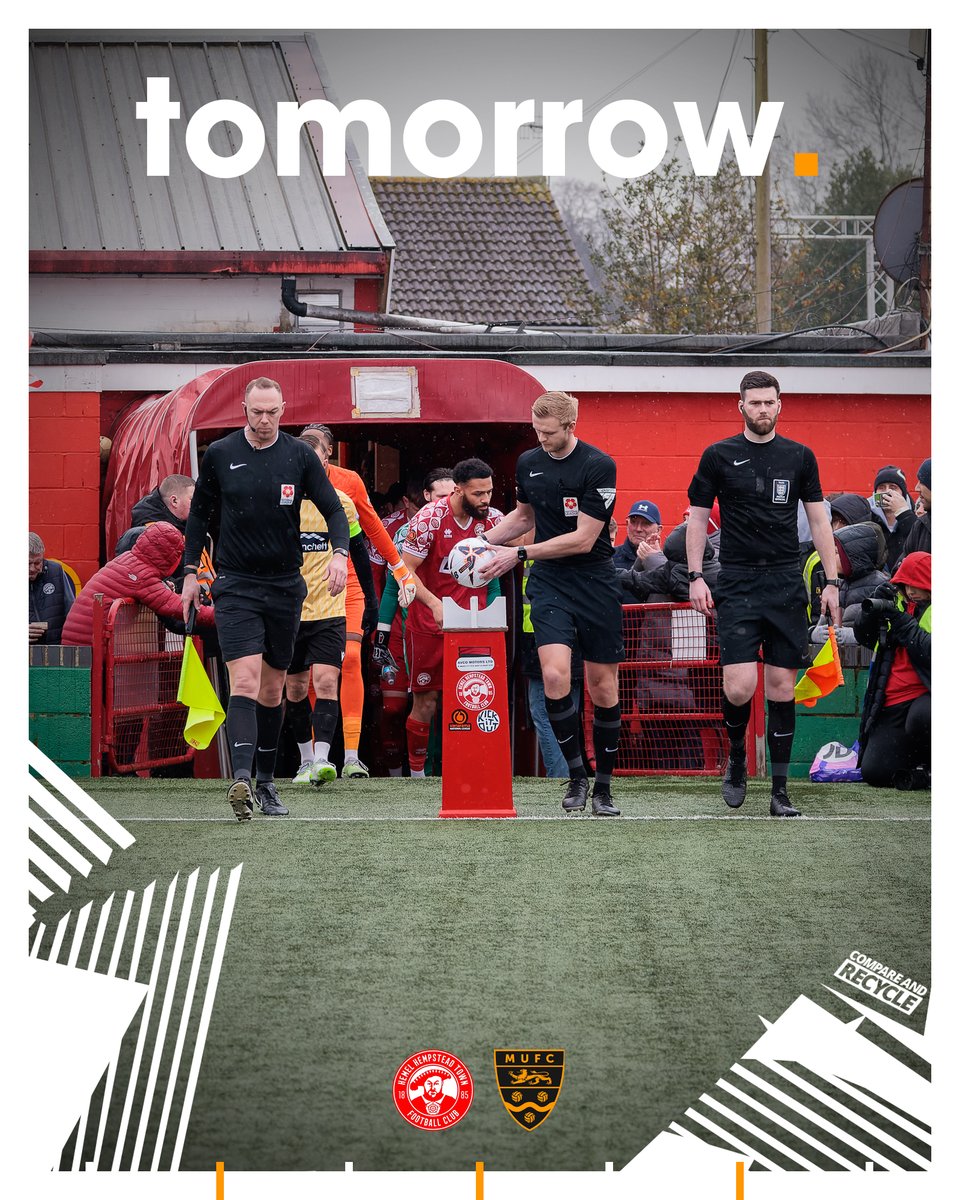 ⚽️ Tomorrow afternoon we face <a href="/hemelfc/">Hemel Hempstead Town FC</a> at the Focus Community Arena for the first game of 2025/26

All the key information:
tinyurl.com/2uj5urwh

🚨 This is a segregated fixture.