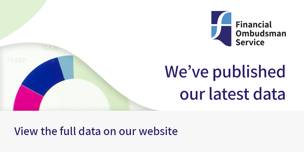 Our latest quarterly complaints data showing the number of complaints we received about financial products and services between April and June 2025 is now available.

Read the full data on our website: financial-ombudsman.org.uk/data-insight/o…
 #Ombudsman #Data #Insight