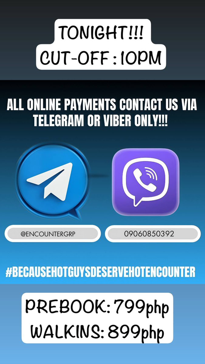 HotEncounterGrp (@encountergrp) on Twitter photo ๐ฃ๐๐๐๐๐๐๐: ๐ผ๐๐๐๐๐๐๐๐ ๐ผ๐๐ ๐๐ผ๐๐๐๐พ๐๐๐ผ๐๐๐
For all online payments, please contact us via
Telegram: <a href="/Encountergrp/">HotEncounterGrp</a>.
LINK : t.me/Encountergrp
Viber : 09060850392
๐๐๐๐ฝ๐๐๐ ๐พ๐๐ ๐๐๐ ๐๐๐๐ : 10๐๐
๐๐๐๐๐ ๐๐๐ผ๐๐ : 10 ๐๐ ๐ฃ๐๐๐๐๐๐๐: ๐ผ๐๐๐๐๐๐๐๐ ๐ผ๐๐ ๐๐ผ๐๐๐๐พ๐๐๐ผ๐๐๐
For all online payments, please contact us via
Telegram: <a href="/Encountergrp/">HotEncounterGrp</a>.
LINK : t.me/Encountergrp
Viber : 09060850392
๐๐๐๐ฝ๐๐๐ ๐พ๐๐ ๐๐๐ ๐๐๐๐ : 10๐๐
๐๐๐๐๐ ๐๐๐ผ๐๐ : 10 ๐๐