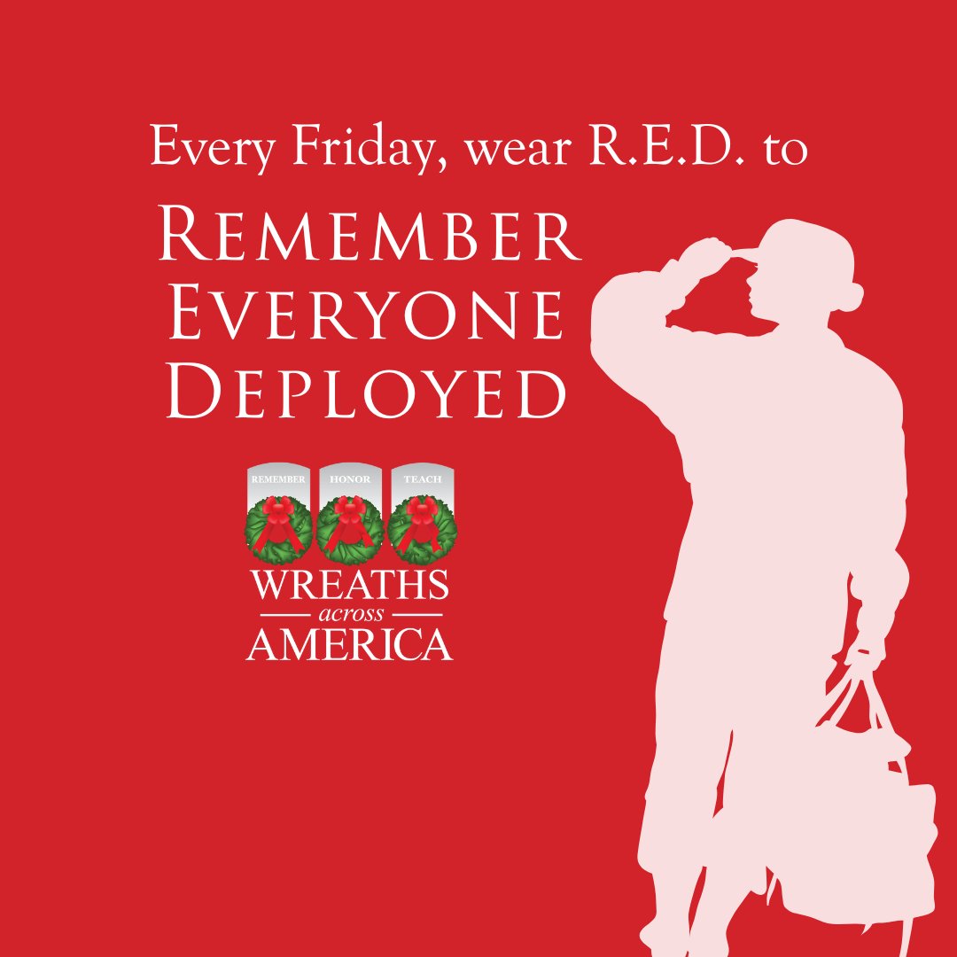 WreathsAcross's tweet image. Are you wearing R.E.D. today? 

#REDFriday