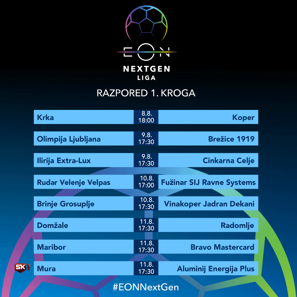 PrvaLigaSi's tweet photo. S tekmo @NK_Krka in @FCKoper se začenja nova sezona #EONNextGen lige.
Naslov prvaka brani @NKBravo, ki uvodoma gostuje pri @NKMaribor, kamere @Sport_Klub_Slo pa bodo pospremile ponedeljkov obračun @NSMura_Mura in #NKAluminij.
𝐕𝐄𝐂̌ 𝐍𝐀 ⤵️
https://t.co/z8oyrAK8iW https://t.co/716F8cVC0H