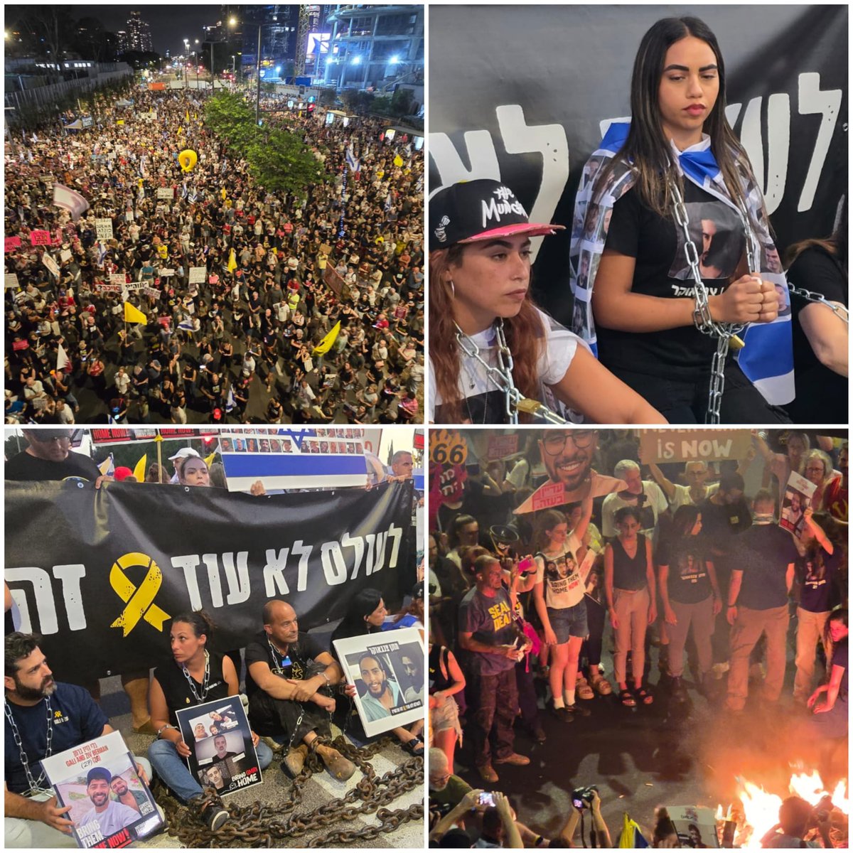 🚨 מחר - מוצ"ש 9.8 | 20:00 | שער בגין, הקריה ת"א.

הקבינט גזר הלילה גזר דין מוות לחיים, סכנת היעלמות לנצח לחללים, גזר דין מוות לחיילים שלנו, ואובדן דרך למדינה שלמה.

זהו הרגע שלנו כעם לצאת לרחובות, לעצור את המדינה.
מוכרחים לעצור את הטירוף !!!

אי אפשר להישאר אדישים, אי אפשר לתת