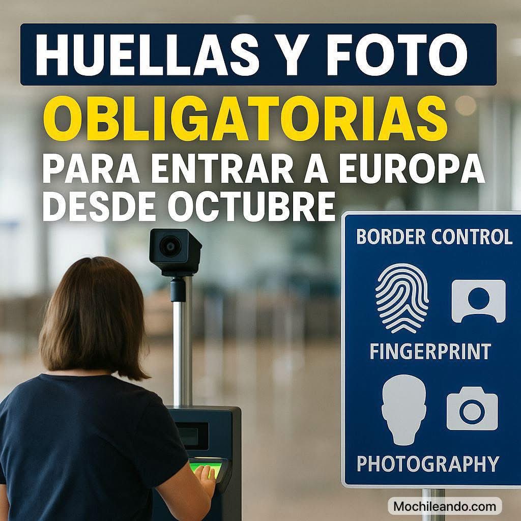🚨 ¡CONFIRMADO! A partir del 12 de octubre de 2025, los viajeros de Estados Unidos tendrán que tomarse huellas dactilares y fotos al llegar a Europa. 🇺🇸➡️🇪🇺

📍Esto forma parte del nuevo sistema de entrada y salida de la Unión Europea (UE), que aplicará en los 29 países del área