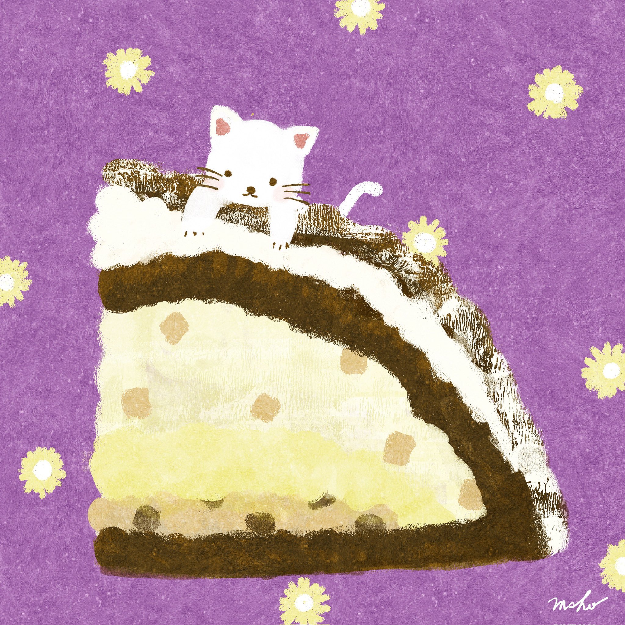 イラスト原画　とても可愛らしい　 「吃驚猫」 おくまほ🏖️ on X: 