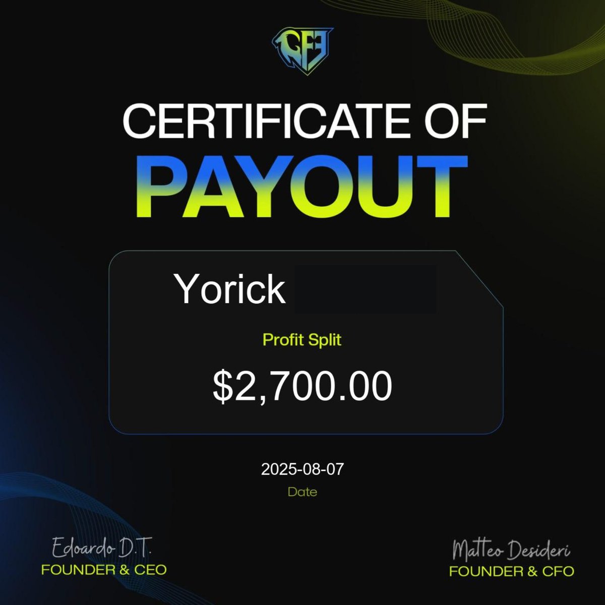 Week after week, 

GFF funded traders are getting PAID

these are just a small sample.

And here’s the kicker…

Even more payouts are arriving, 

along with some big updates coming soon 👀

📢 Futures traders: if you’re not with GFF yet, now’s the time to get in.

👉