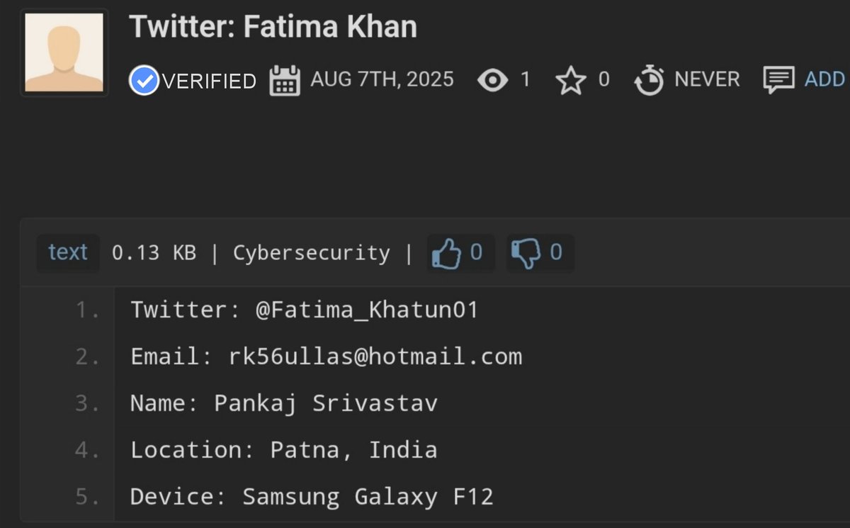 <a href="/Fatima_Khatun01/">Fatima Khan</a> Pankaj from bihar, acting as Fatima. If you love to act as woman why don't you go for a gender change surgery😂