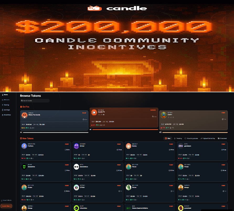 A huge and exciting event is about to start!
It's simple :)🤔🫡

Choose, trade, and hold your favorite coins and projects from the Candle Platform.
$CANDLE $DERPY $WICKY ...

Participation is simple, but the prizes are huge!
Weekly Prize Pool: $20,000😍🏆

I want to be with you~