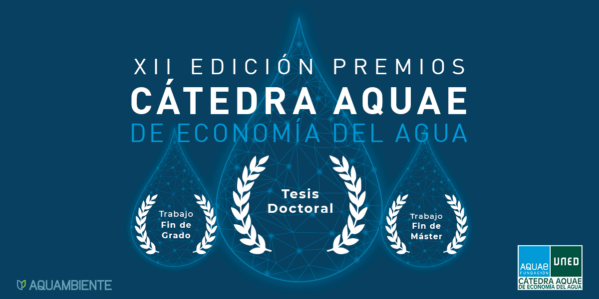 ¿Has investigado sobre agua en tu TFG, TFM o tesis? 💧
¡Presenta tu trabajo a los Premios Cátedra Aquae de Economía del Agua! 🎓
📅 Tienes hasta el 1 de octubre.
🏆 Premios a la mejor tesis doctoral, TFM y TFG.

🔗 Consulta las bases aquí ⬇️
fundacionaquae.org/convocatoria-p…